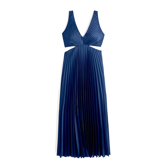 Abercrombie & Fitch Navy Blue Maxi Dress - Picture 1 of 11